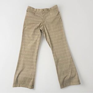 BOSCO UOMO Tan Houndstooth Men’s Pants Sz 32 Lightweight Summer Designer Preppy